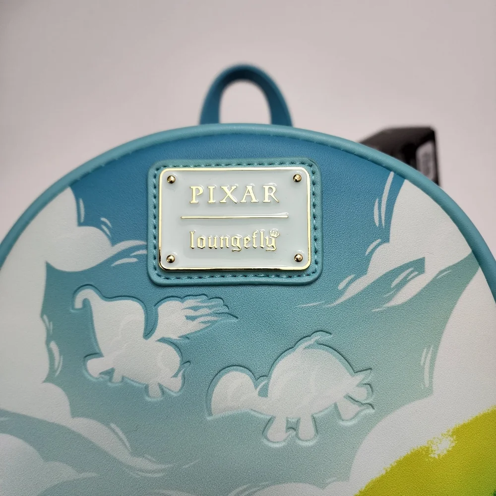 Disney Pixar UP Carl & Ellie in Love Clouds Loungefly Backpack & Wallet Set NEW